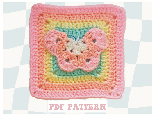 BUTTERFLY GRANNY SQUARE PATTERN (PDF ONLY)