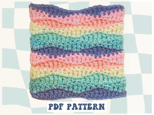 ROLLING WAVES GRANNY SQUARE PATTERN (PDF ONLY)